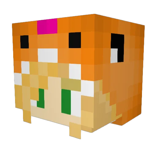 lilylichen Minecraft avatar head, 3D render