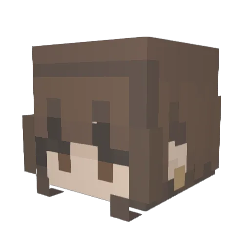 lilynoo Minecraft avatar head, 3D render