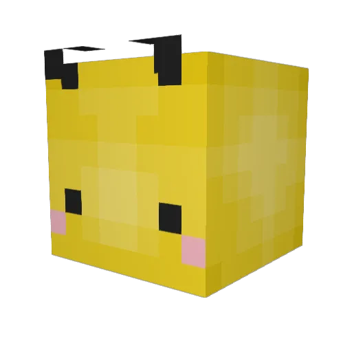 lilyolks Minecraft avatar head, 3D render