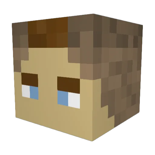 lilyonion Minecraft avatar head, 3D render