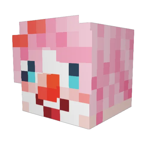 lilyosah Minecraft avatar head, 3D render