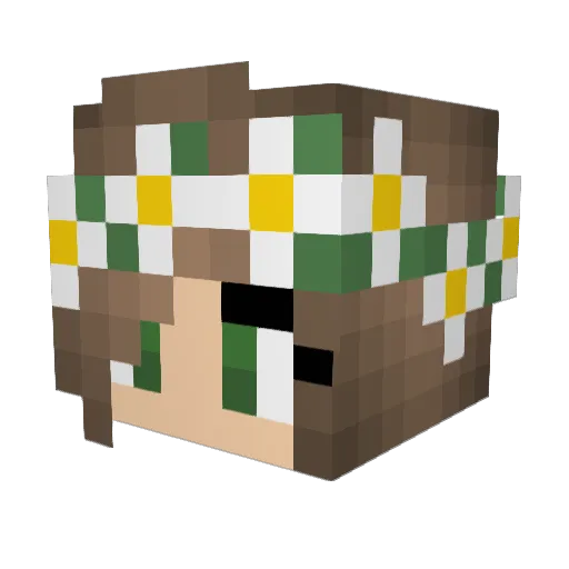 lilypaddryad Minecraft avatar head, 3D render