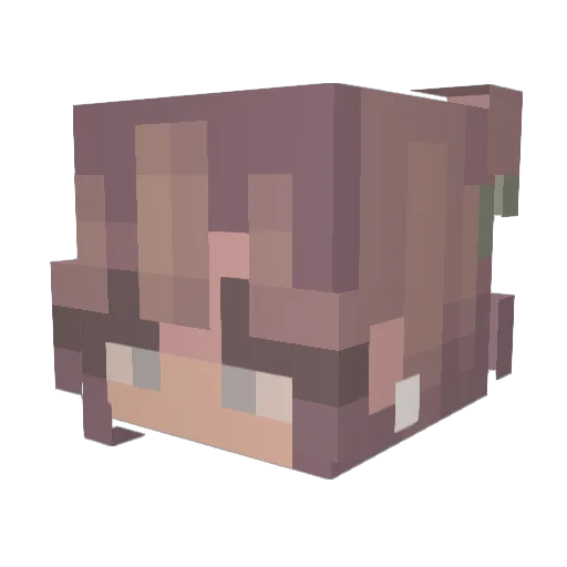 lilypil Minecraft avatar head, 3D render