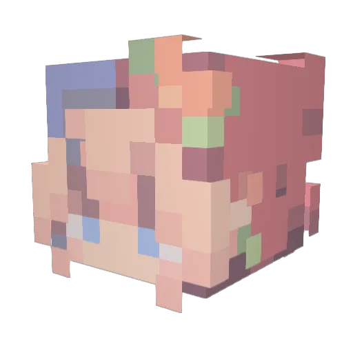lilypillyyy Minecraft avatar head, 3D render