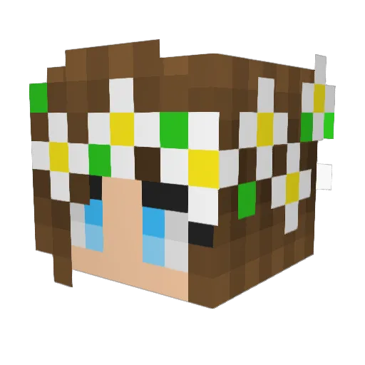 lilypuff8 Minecraft avatar head, 3D render