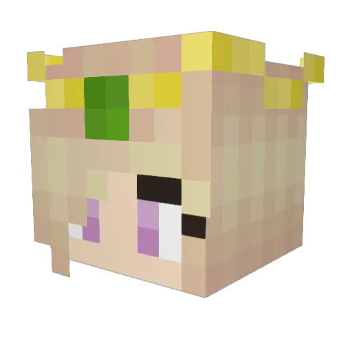 lilystargirl Minecraft avatar head, 3D render