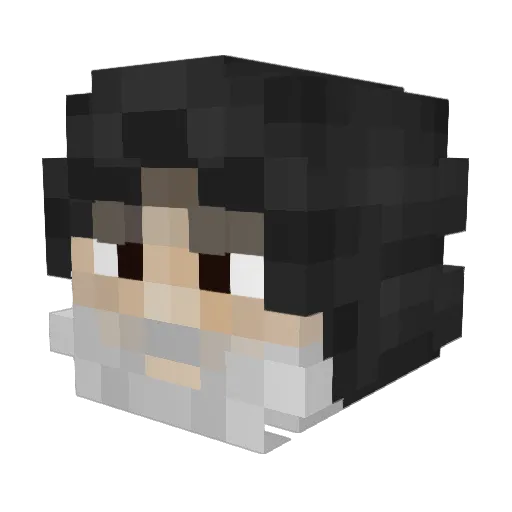 lilzika Minecraft avatar head, 3D render