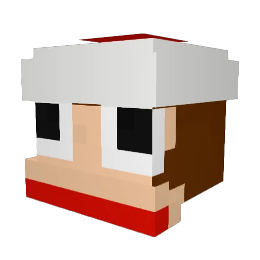 lim007 Minecraft avatar head, 3D render