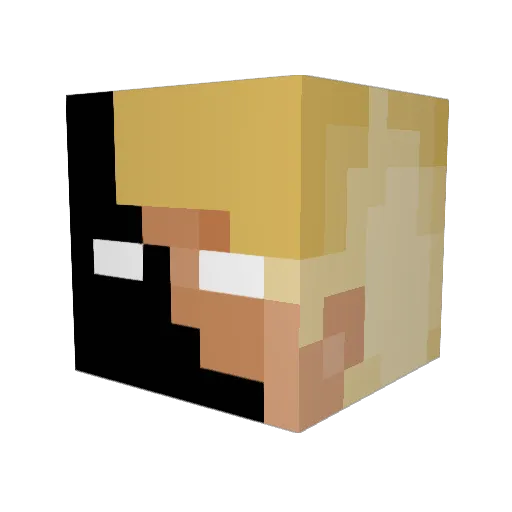 limander Minecraft avatar head, 3D render