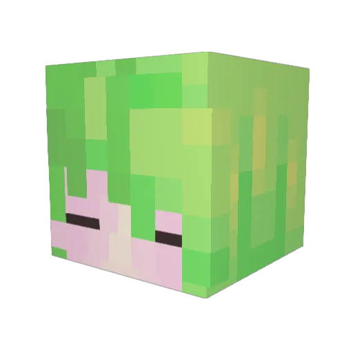 lime0718 Minecraft avatar head, 3D render