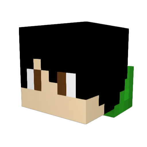 lime16565 Minecraft avatar head, 3D render