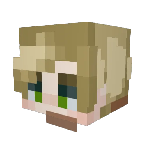 lime_13 Minecraft avatar head, 3D render