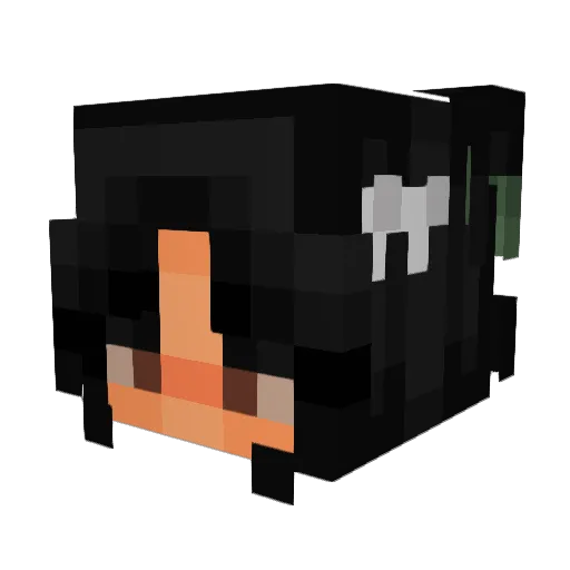 lime_es Minecraft avatar head, 3D render