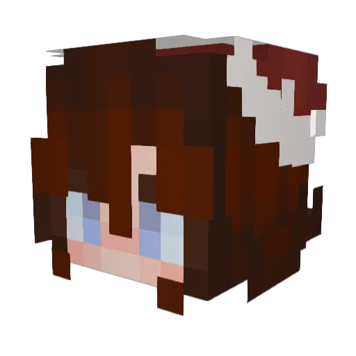 limecat Minecraft avatar head, 3D render