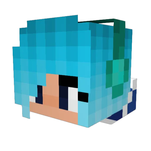 limedrops Minecraft avatar head, 3D render