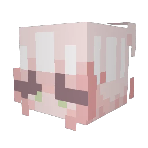 limegreenkitten Minecraft avatar head, 3D render