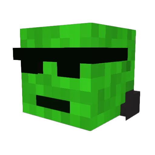 limemilime Minecraft avatar head, 3D render