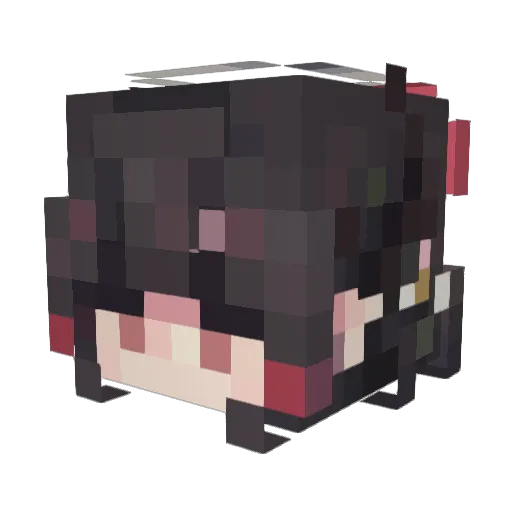 limeniss Minecraft avatar head, 3D render