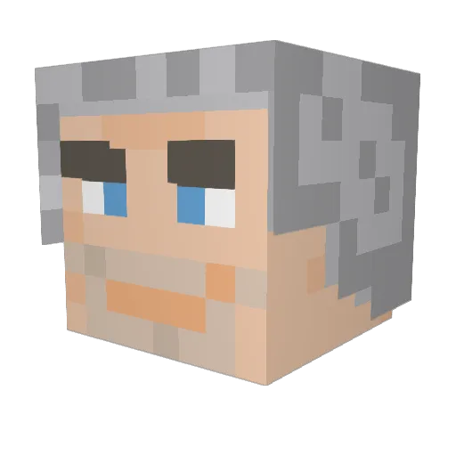 limeon4k Minecraft avatar head, 3D render