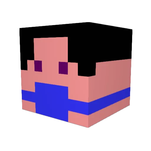 limjungpum Minecraft avatar head, 3D render