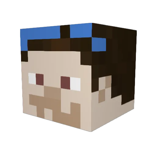 limonxito Minecraft avatar head, 3D render