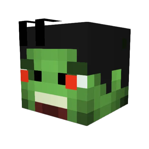 limpan Minecraft avatar head, 3D render