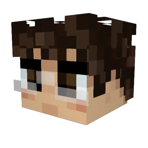 limuchen Minecraft avatar head, 3D render