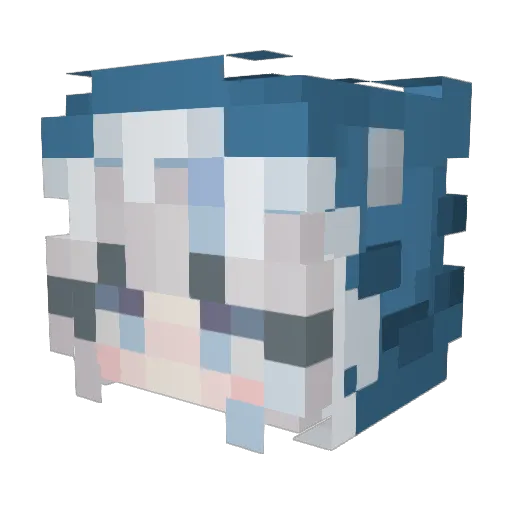 limuuuuouo Minecraft avatar head, 3D render