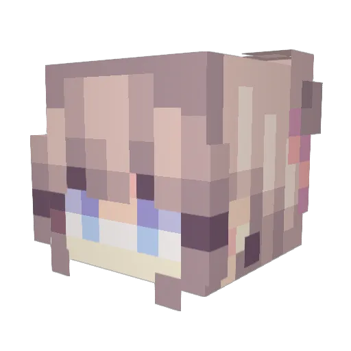 lin7345 Minecraft avatar head, 3D render