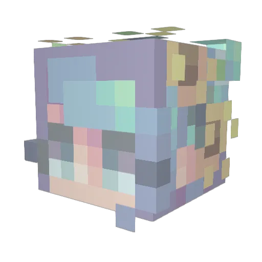 lin_awsome_2 Minecraft avatar head, 3D render