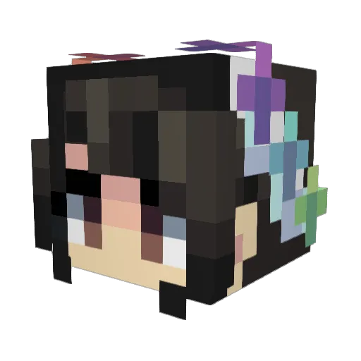 lin_syk Minecraft avatar head, 3D render