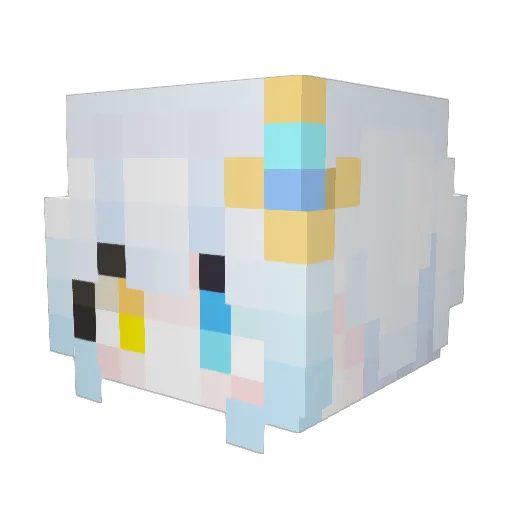 lin_xue Minecraft avatar head, 3D render