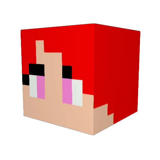 lina_leo Minecraft avatar head, 3D render