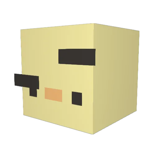linabambina Minecraft avatar head, 3D render