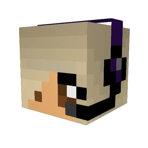 linagur Minecraft avatar head, 3D render