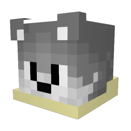 linalona Minecraft avatar head, 3D render