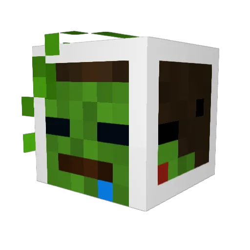 linas2014 Minecraft avatar head, 3D render
