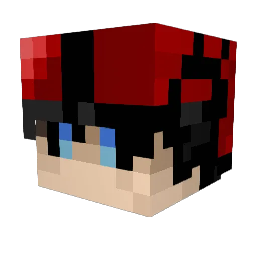 lincenxco Minecraft avatar head, 3D render