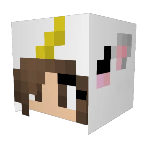 lincylene Minecraft avatar head, 3D render