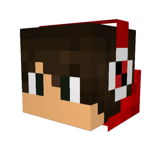 linczai Minecraft avatar head, 3D render