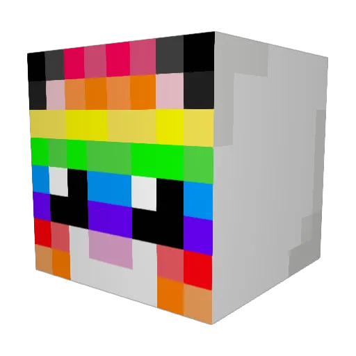 linda_002 Minecraft avatar head, 3D render