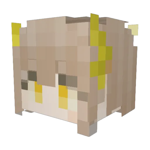 line_1999 Minecraft avatar head, 3D render