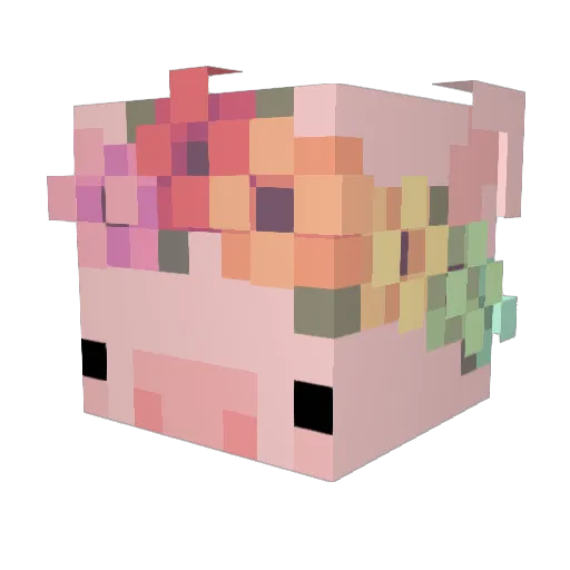 linea123 Minecraft avatar head, 3D render