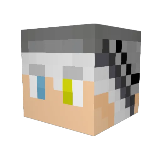 lineaspatio Minecraft avatar head, 3D render