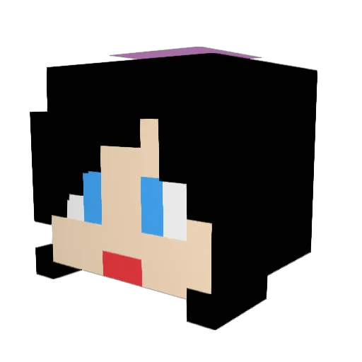 linedog Minecraft avatar head, 3D render