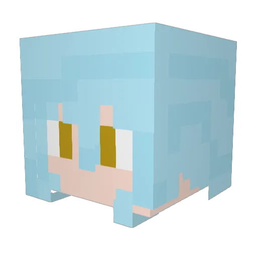 linedpaper92 Minecraft avatar head, 3D render