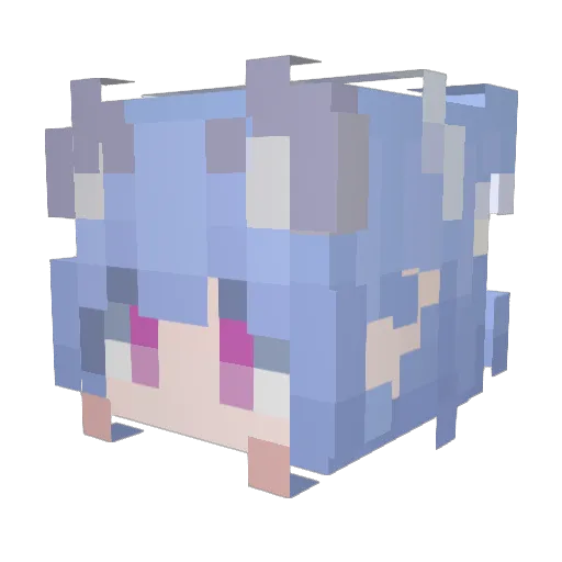 linesiya Minecraft avatar head, 3D render
