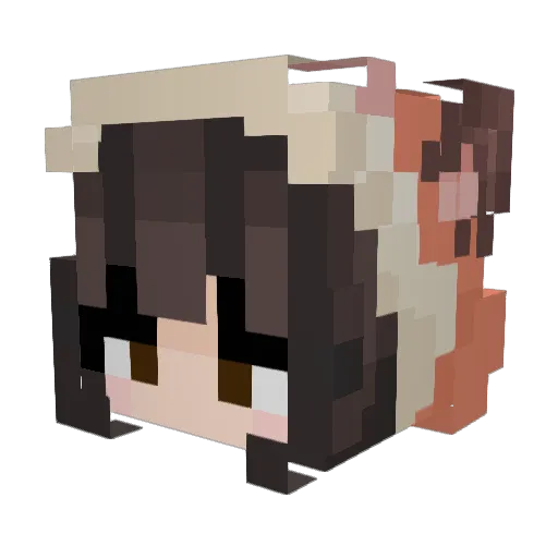 ling08042 Minecraft avatar head, 3D render