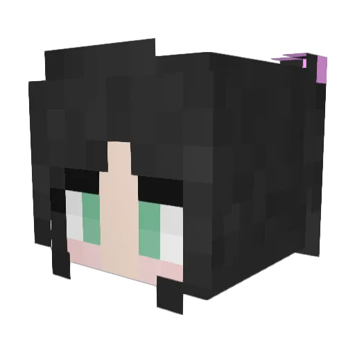 ling_lingqwq Minecraft avatar head, 3D render