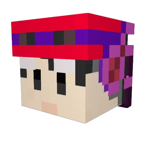 lingsansui Minecraft avatar head, 3D render